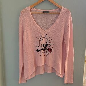Wooden Ships Light Pink Knit Sweater Size S/M